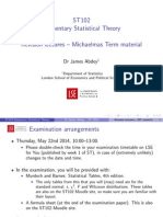 ST102 Michaelmas Term Revision LSE London School of Economics