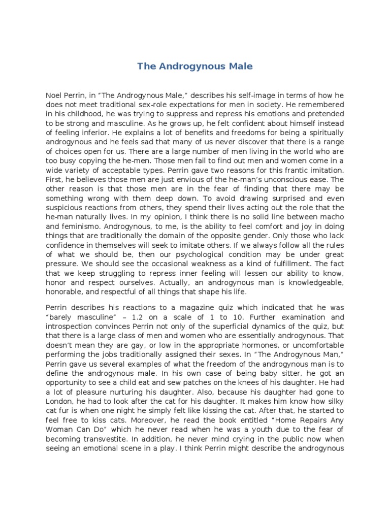 The androgynous man noel perrin picture