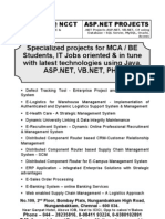 NCCT ASP Net Project Titles 2009 - 2010 - Latest, New, Innovative