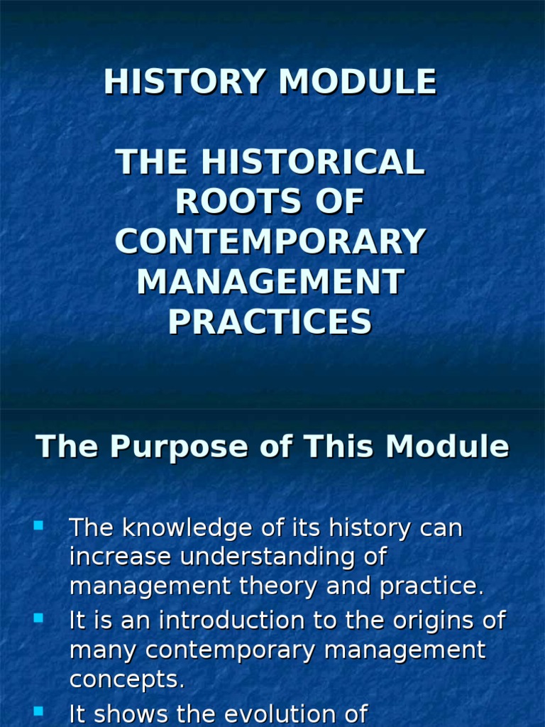 Historical Roots of Management Practices | PDF | System | Systems Theory