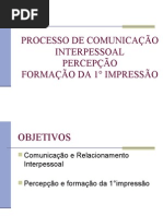 PROCESSO DE COMUNICAÇÃO INTERPESSOAL Aula I