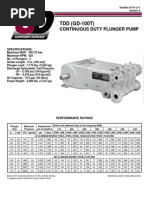 1038 TDD GD 100t Continuous Duty Pump Brochure Data Sheet