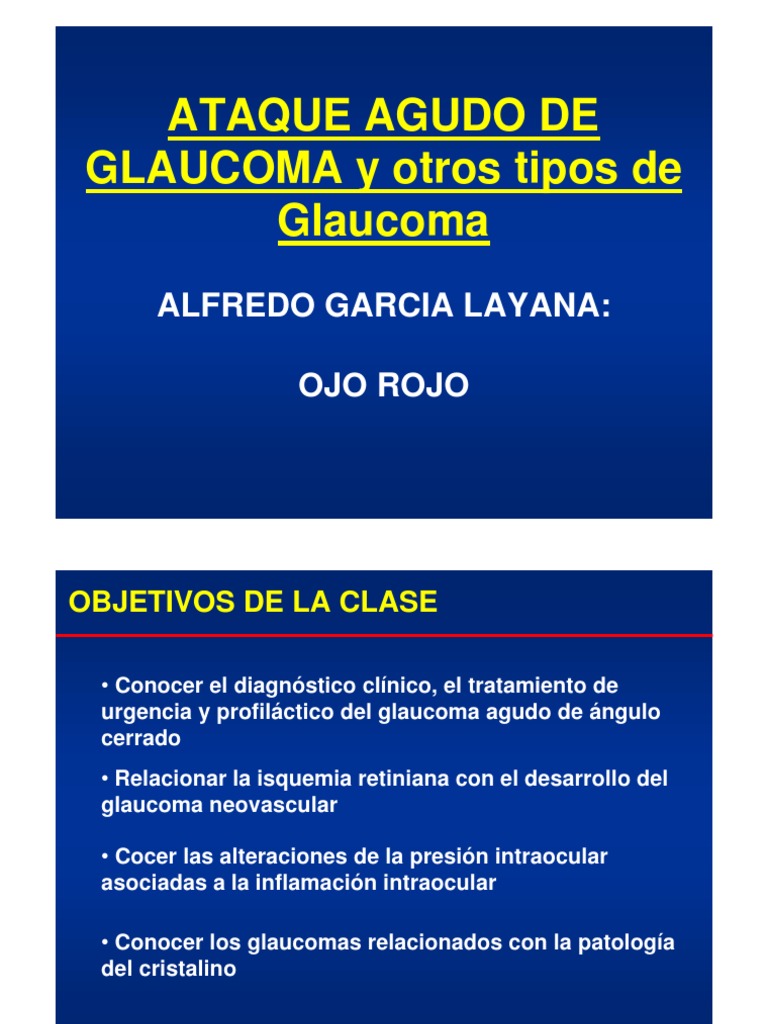 Glaucoma Agudo y Otros | PDF | Glaucoma | Ojo humano
