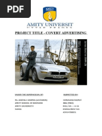 Download Project Title - Covert Advertising by Himanshu Rajput SN22367399 doc pdf