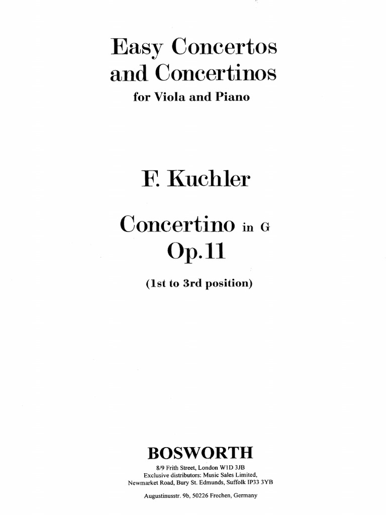 KUCHLER Concertino Op 11 (VL) PDF