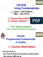 CS1032 2013batch Lecture 1