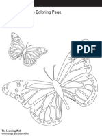 The Learning Web Coloring Page: Butterfly