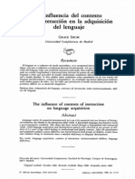 La Influencia Del Contexto de La Interacción en La Adquisición Del Lenguaje