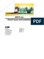 ANSYS, Inc. Known Issues and Limitations