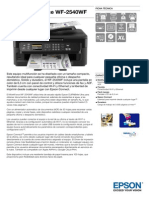 Epson Workforce WF 2540WF Ficha Técnica