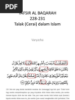 Tafsir Al Baqarah 228-231