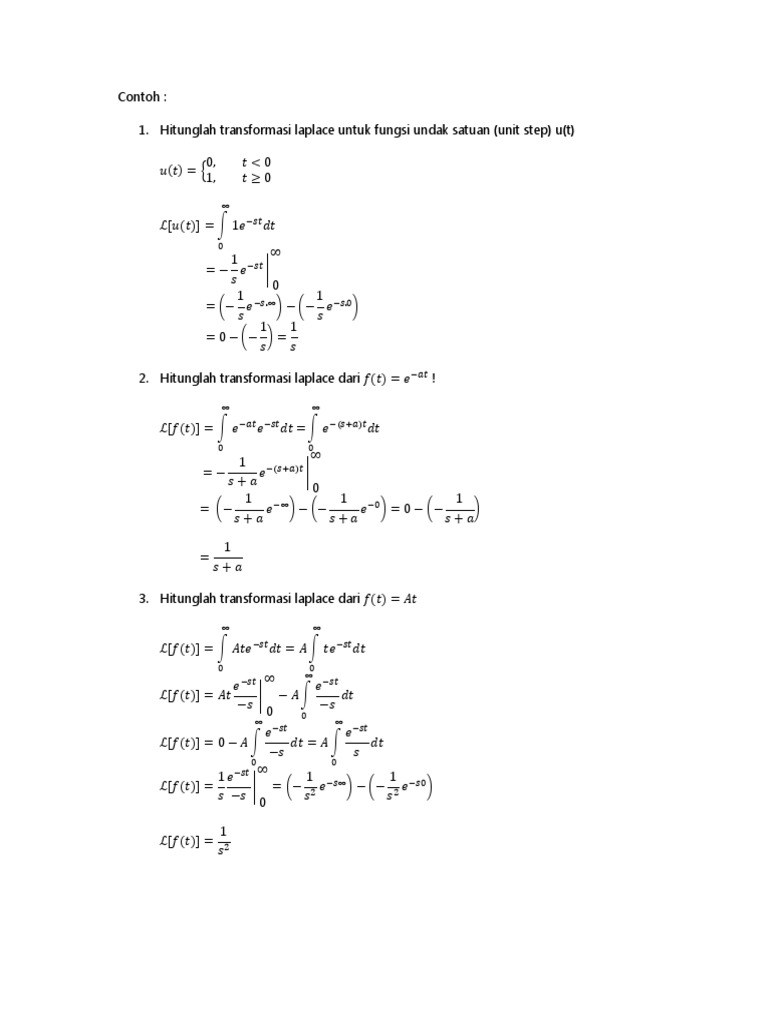 Contoh Soal Laplace