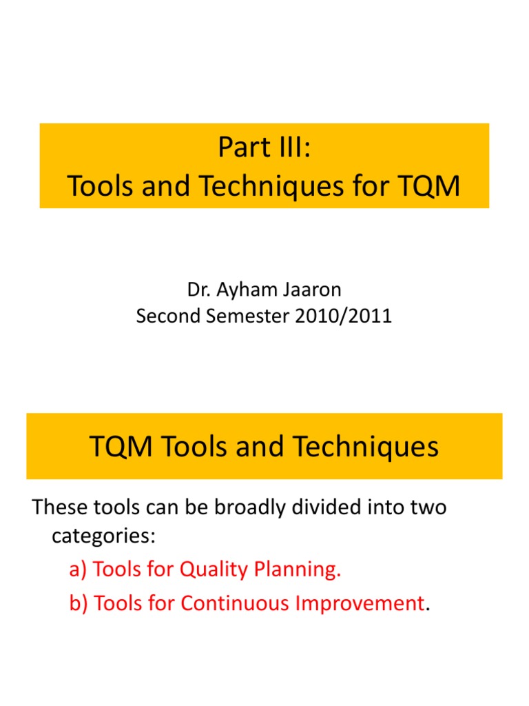 TQM Tools for Quality Management | PDF | New Product Development | Design