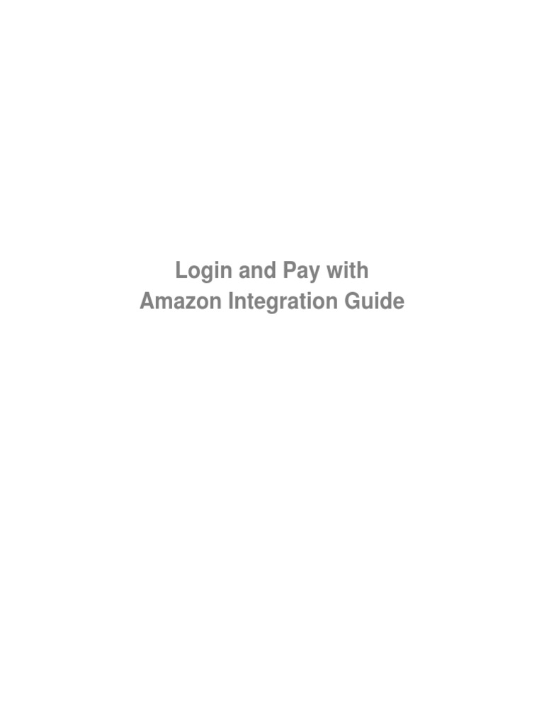 LoginAndPayWithAmazonIntegrationGuide. V361295154 | PDF | Websites ...