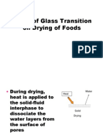 Effect of Glass Transition On Drying of Foods