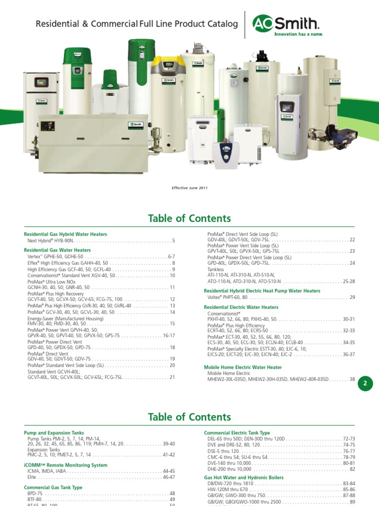 Smith Catalog | PDF | Water Heating | Pipe (Fluid Conveyance)