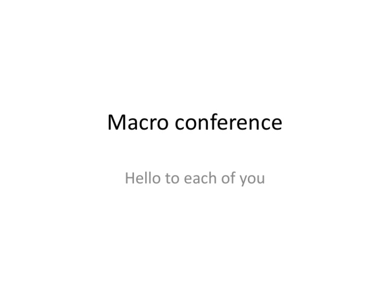 Macro Conference PDF
