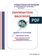 Indian Institute of Space Science Technology IIST 2014 Information Brochure 