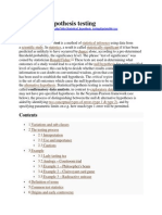 Statistical Hypothesis Testing