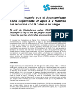 Corte de Agua a Familias Sin Recursos Con 5 Menores