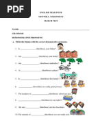 Bahasa Inggeris Darjah 4 March Exercise