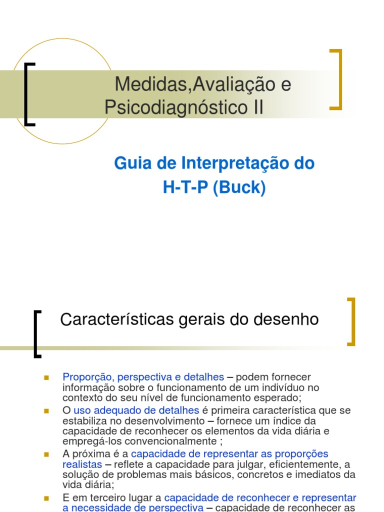 Guia de Interpretação do Teste H-T-P | PDF | Perspectiva (gráficos ...