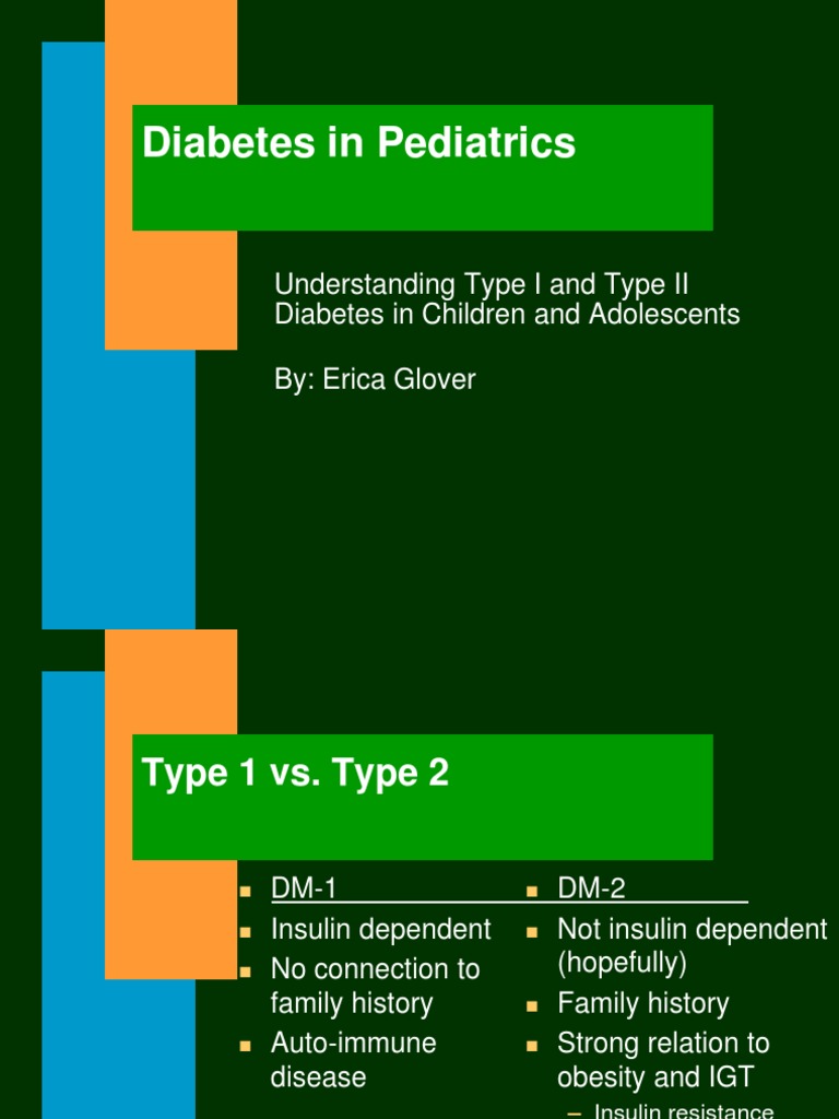 Diabetes in Pediatrics: Understanding Type I and Type II Diabetes in ...