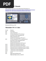 Mitsubishi CNC Manuals