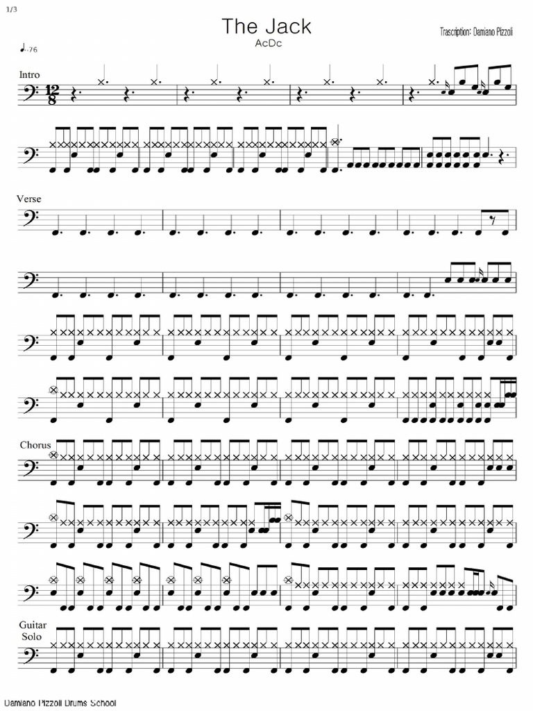 The Jack - ACDC - Drums | PDF