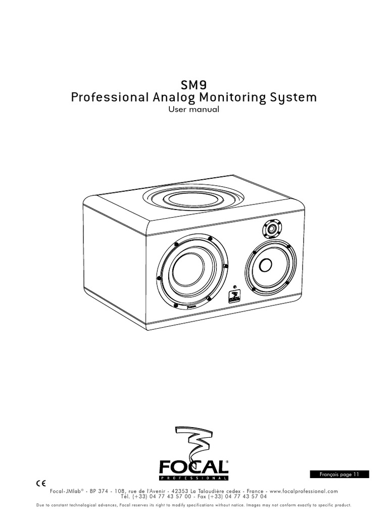 Focal SM9-R - Enceinte de Monitoring - Noir