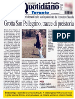Grotta San Pellegrino, tracce di preistoria. R. Conte.