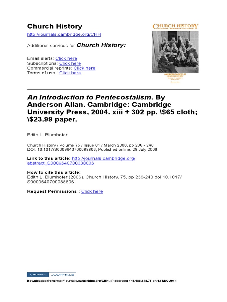 Overview of Pentecostalism History | PDF | Pentecostalism | Christian ...