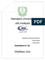 Job Analysis and Recruitment at UBL