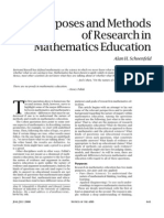 Purposes and Methods of Research in Mathematics Education