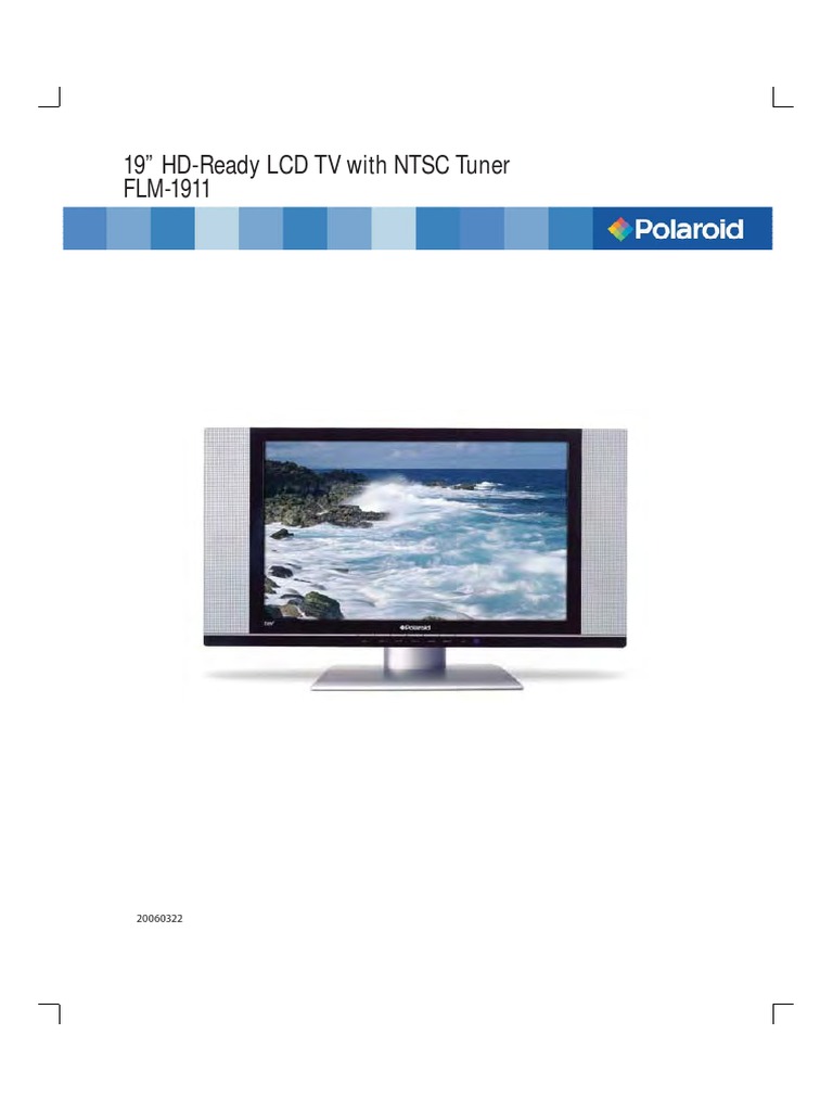 Polaroid Monitor Manual Cable Television Television