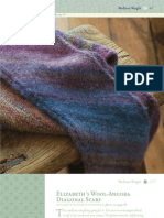 Luxury One-Skein Wool-Angora Diagonal Scarf Pattern