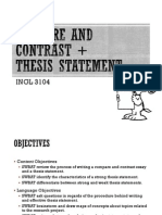 Compare and Contrast Thesis Statement