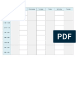 Study Time Table: Period Monday Wednesday Thursday Friday Saturday Sunday