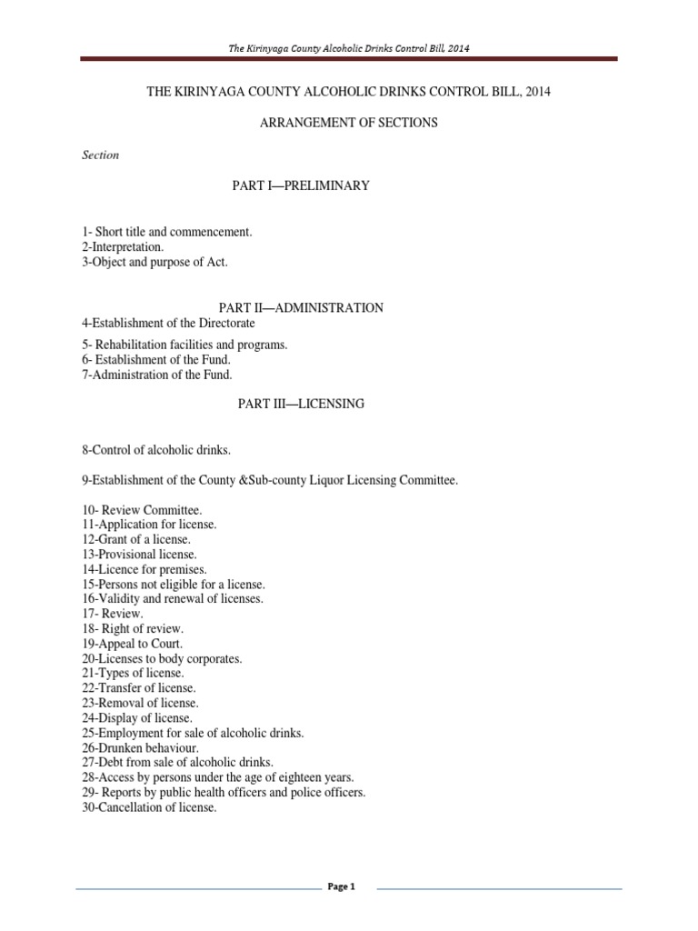 Alcoholic Drinks Control Act Kirinyaga County Download Free PDF