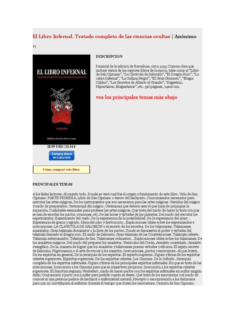 El Libro Infernal Pdf Jugando A Las Cartas Amuleto