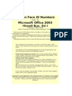 Button Face ID Numbers (Excel Version) Rel 3