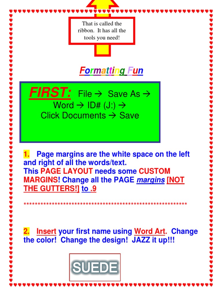 Word Formatting Exercises Guide | PDF | Text | Typography