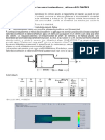 Calculo Del Factor Concentracion Esfuerzos Utilizando Solidworks