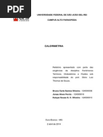 Relatório 5 - Calorimetria