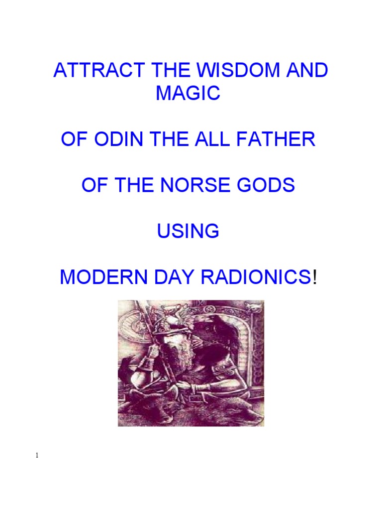 Odin's Wisdom via Radionics | PDF | Odin | Norse Mythology