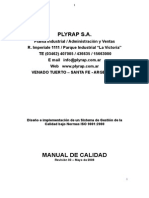 Man Manual de La Calidad Plyrap 2008