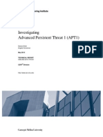 Investigating Advanced Persistent Threat 1 (APT1)