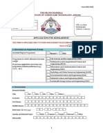 Application For Sponsorship 2012