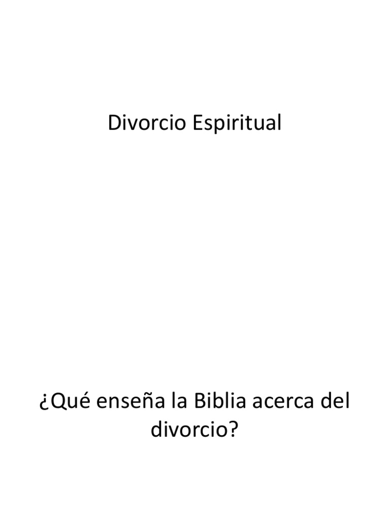 Divorcio Espiritual | PDF | Matrimonio | Amor, image size:768x1024