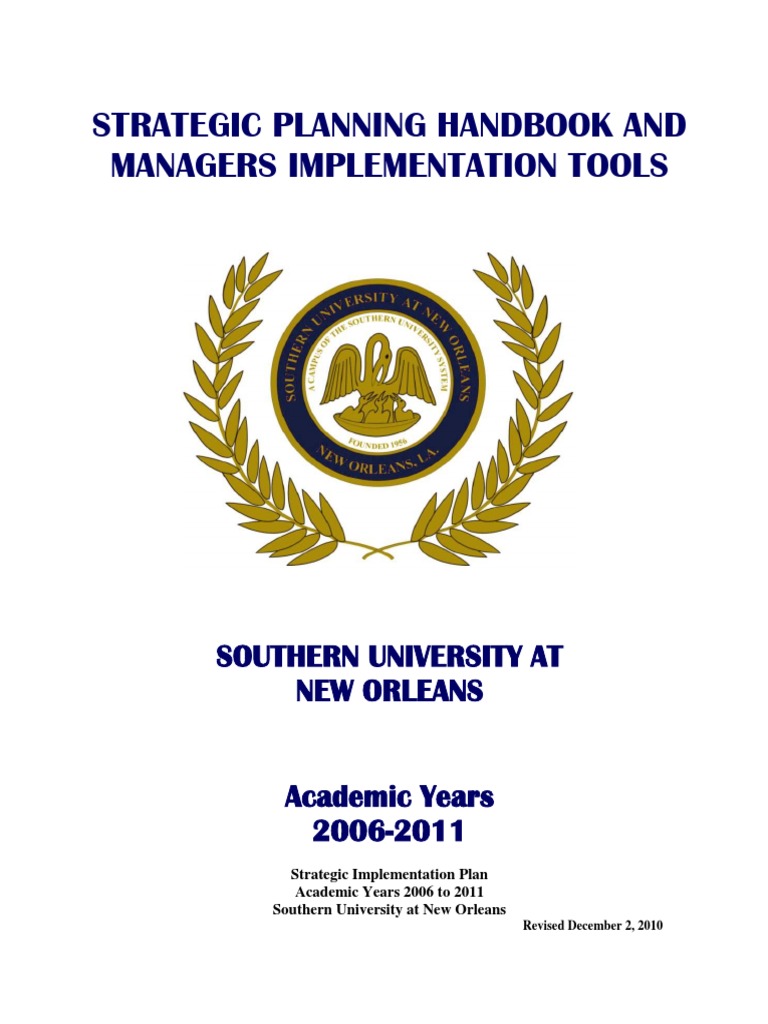 Strategic Planning Handbook 12210 PDF Strategic Management